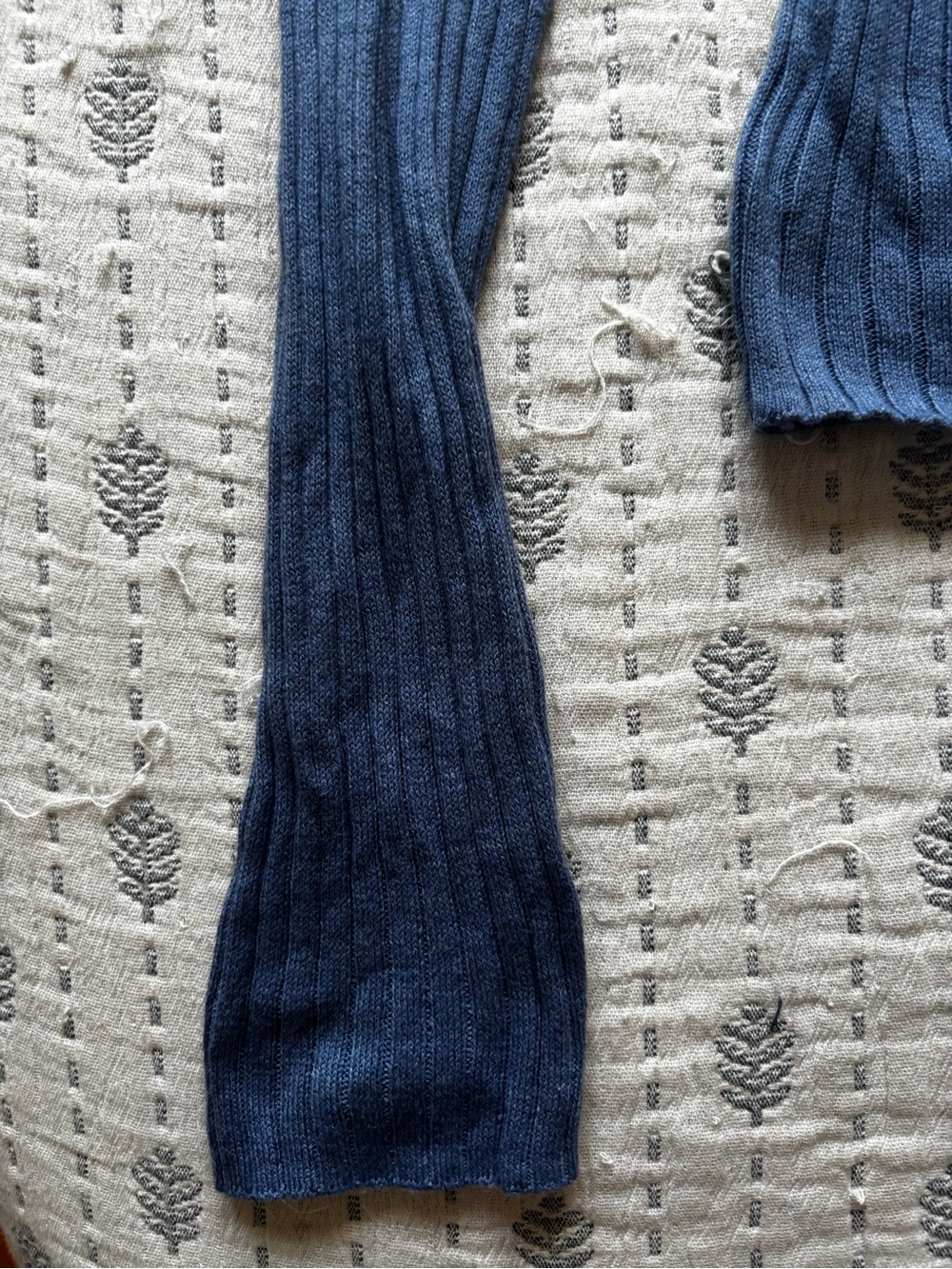 Blue Ribbed Turtleneck Sweater - Picture 2 of 5